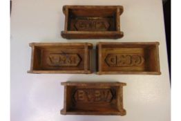 4 x Very Unusual Antique Brick Molds