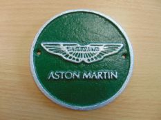 Aston Martin Polished Aluminium Signs and Plaque