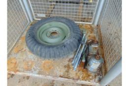 Land Rover 700/16 Bar Grip Good Year Military Spare Wheel and 2 Jacks/ Handles / Wheel Brace etc
