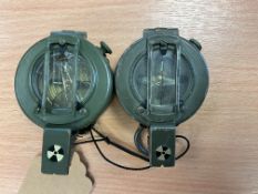 2 X STANLEY LONDON BRITISH ARMY COMPASS.