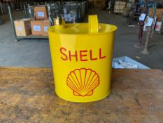 .Shell Spirit Hand Painted unused 1 Gall Fuel/Oil Can with Brass Cap