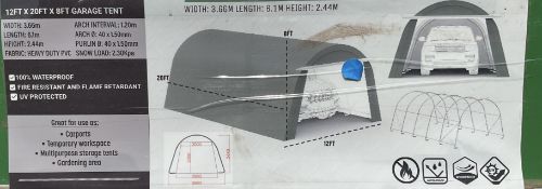 1 x New Unused Multipurpose Storage Building 20 ft long 12 ft wide 8 ft high