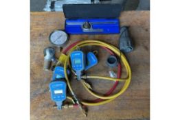 6 X DIGITAL VACUUM GAUGES, MICROMETER & PRESSURE GUAGE.