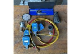 6 X DIGITAL VACUUM GAUGES, MICROMETER & PRESSURE GUAGE.