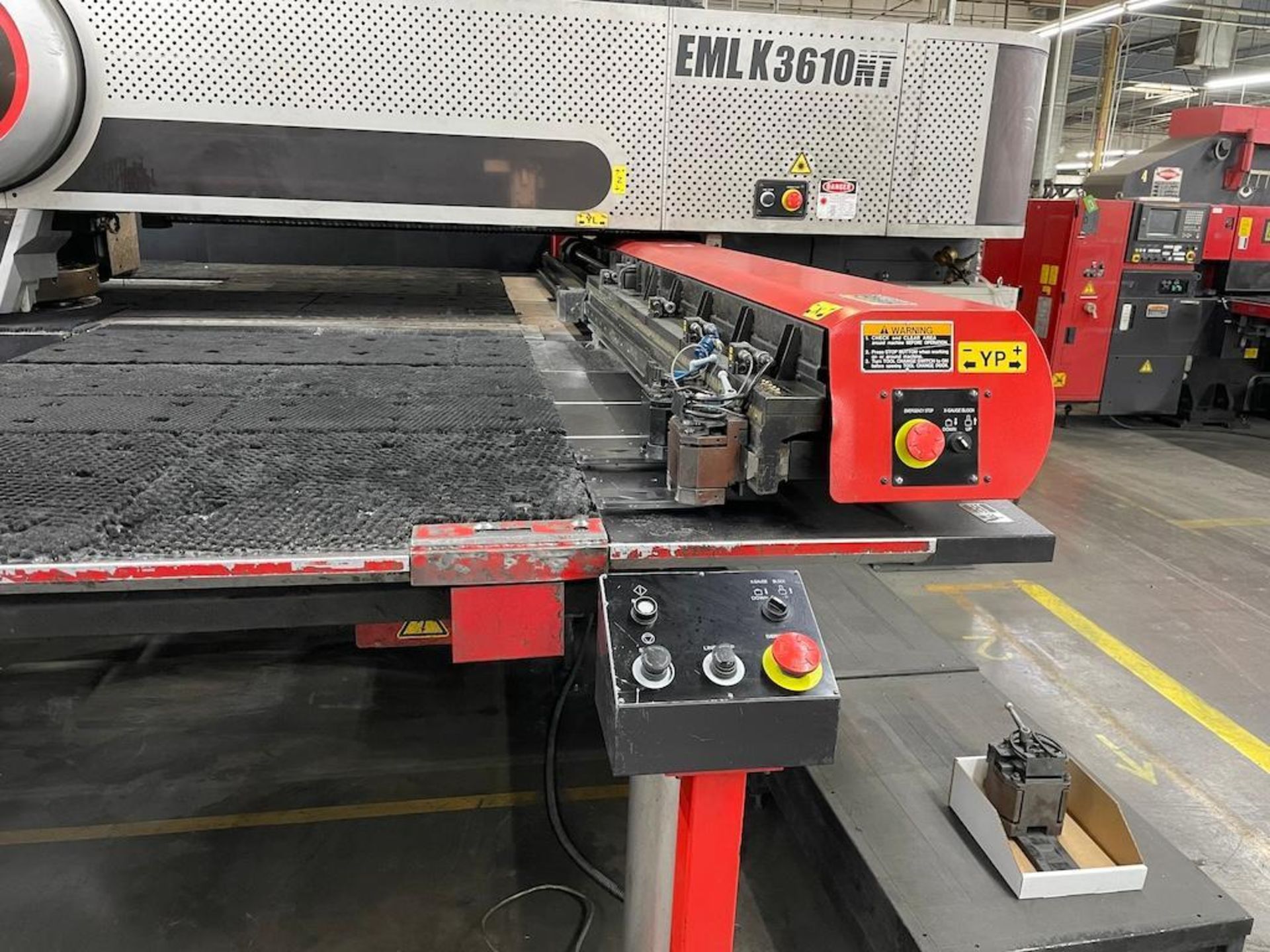 AMADA COMBINATION 4,000 WATT LASER AND 30 TON TURRET PUNCH, MODEL EMLK 3610NT, 58 STATION W 4 AUTO - Image 6 of 15