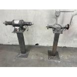 LOT 2 PEDESTAL BUFFER GRINDERS INCLUDING DAYTON 10 IN BUFFER