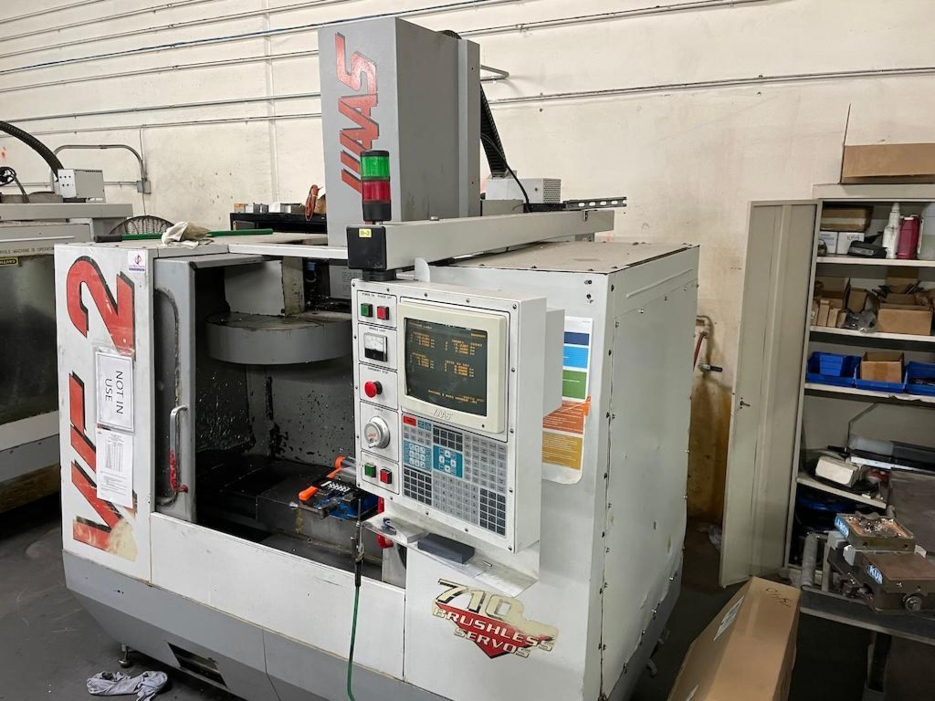 HAAS CNC VMC MODEL VF2, 20 ATC, CAT 40, 36 IN X 14 IN TABLE, 7,000 RPM, PROGRAMMABLE COOLANT NOZZLE, - Image 9 of 9
