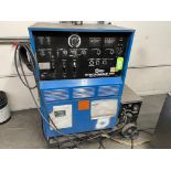 MILLER SYNCROWAVE 300 ARC WELDER W MILLER COOLMATE 3 ON ROLLING CART