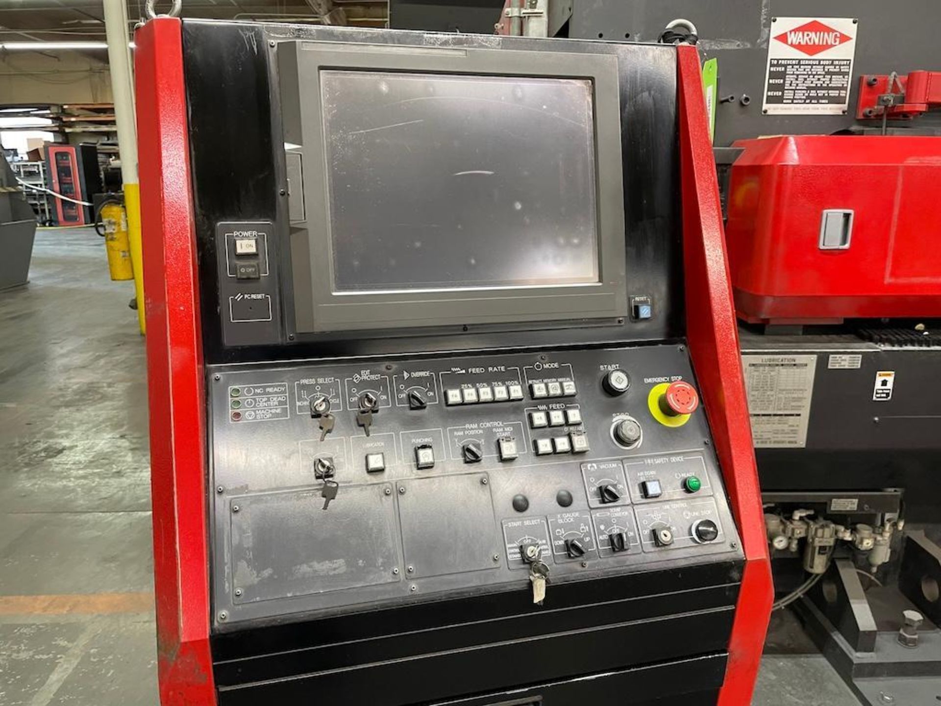 AMADA 30 TON ELECTRIC TURRET PUNCH, MODEL EMK 3610NT, 58 STATIONS W 4 AUTO INDEXING UNITS, HIGH - Image 2 of 11