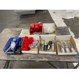 LOT 9 PCS NEW HAAS TOOLING, HIGH SPEED UP TO 20,000 RPM, PLUS PARTS AND HD ROLLING CART