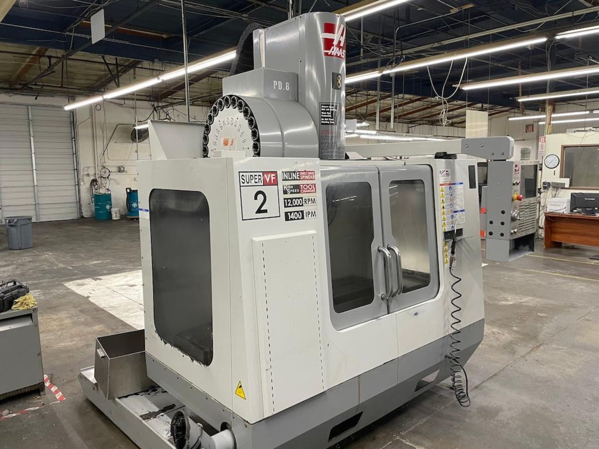 HAAS CNC VMC MODEL SUPER VF2SS, 24 ATC, CAT 40, 12,000 RPM, WORKLIGHT, RENISHAW PROBE, 14 X 36