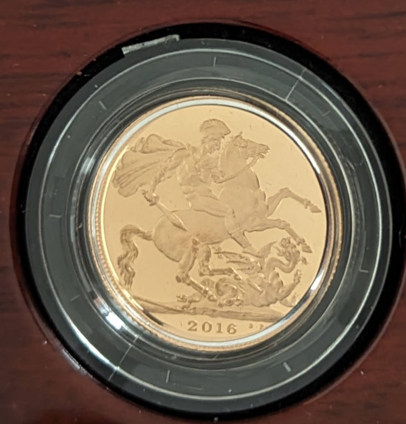A cased Royal Mint gold full sovereign, 2016, with COA and all original packaging - Image 2 of 3