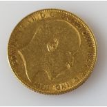 An Edwardian gold full sovereign, 1904