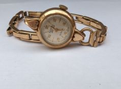 A 1950s ladies Rotary manual wristwatch with alternating Arabic and baton markers