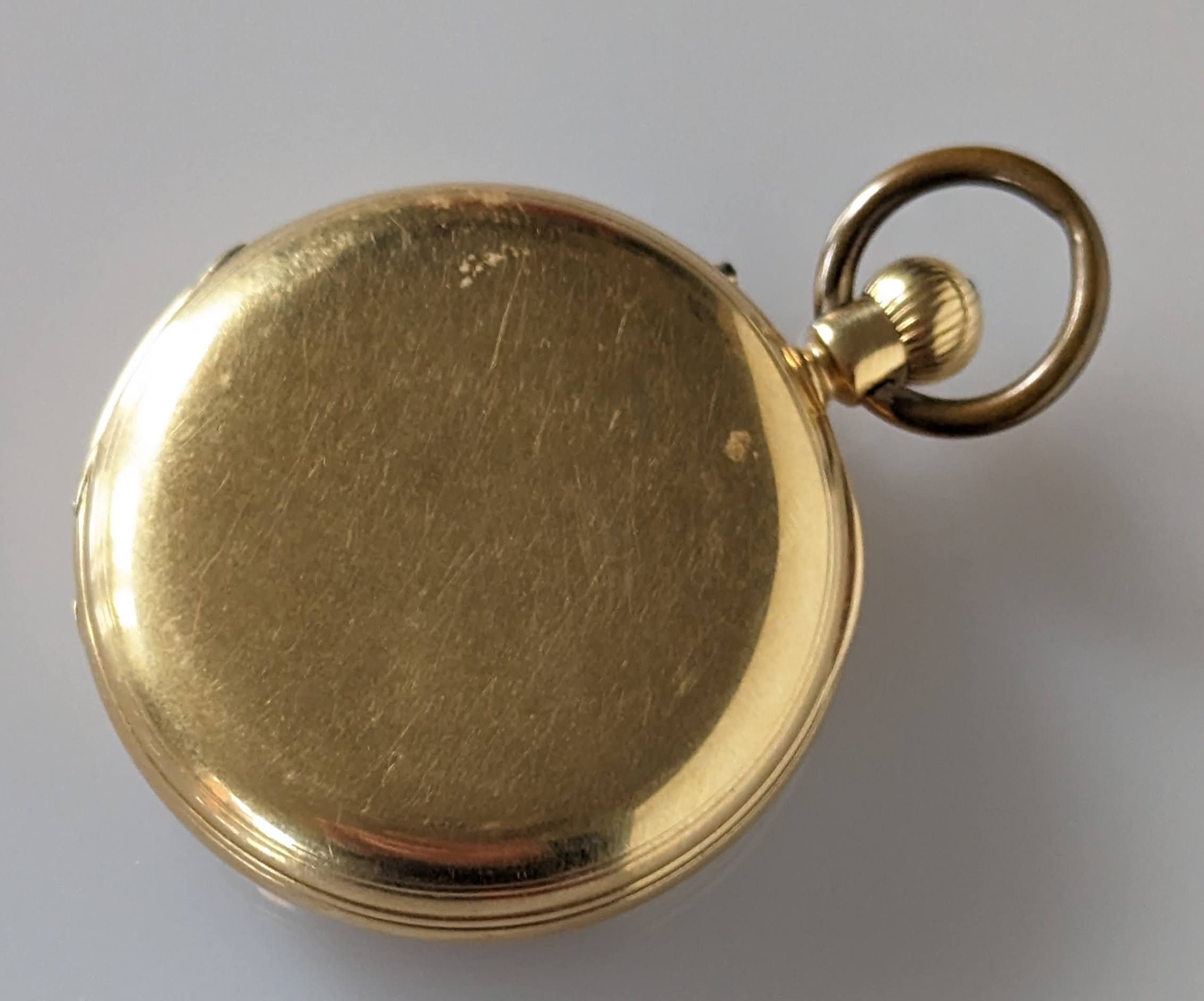 A Victorian gold full-hunter, stem-wind pocket watch with Roman numerals, subsidiary seconds hand - Image 6 of 6