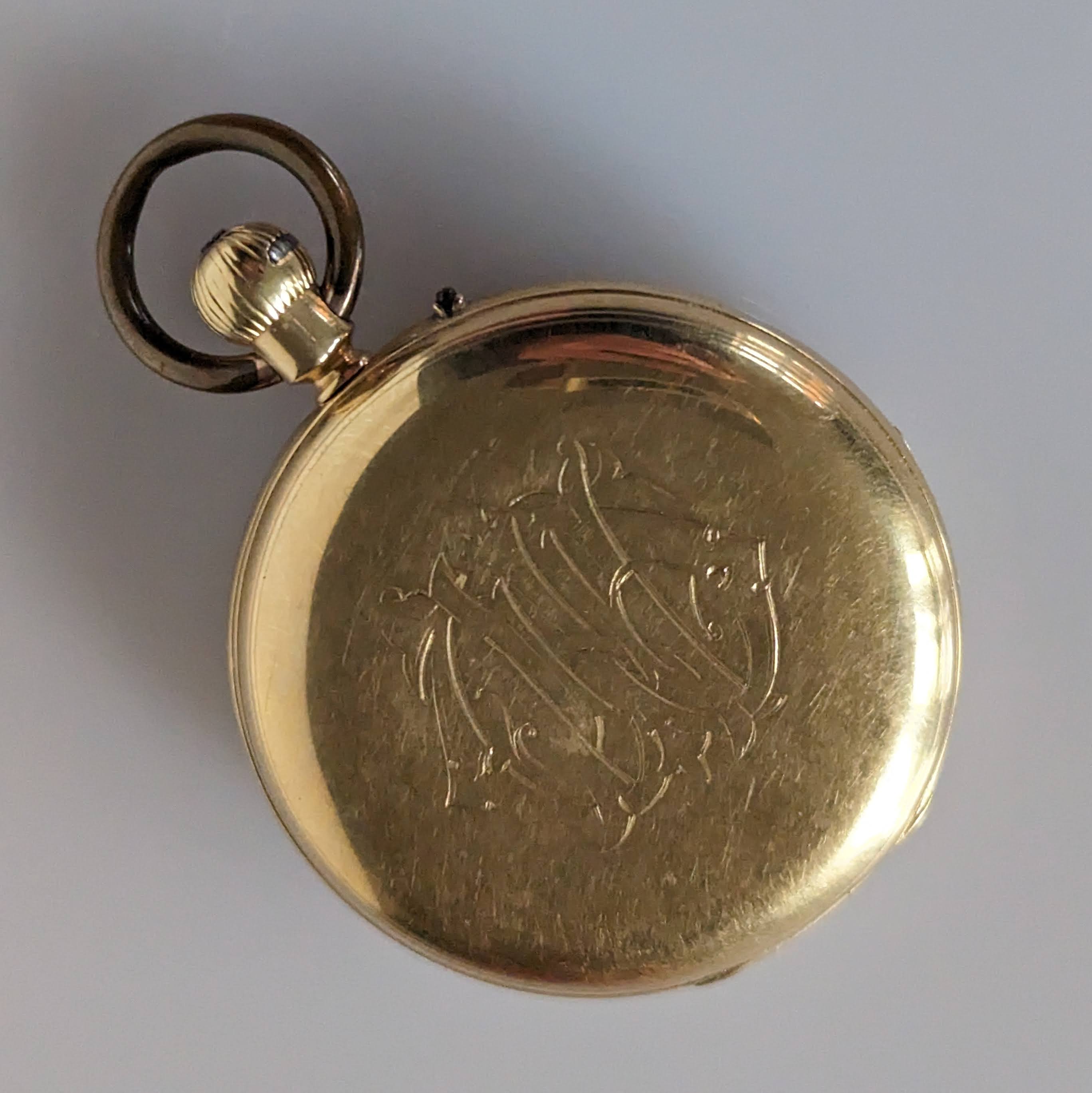 A Victorian gold full-hunter, stem-wind pocket watch with Roman numerals, subsidiary seconds hand - Image 5 of 6