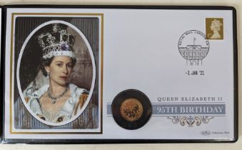 A Harrington & Byrne 2021, Queen Elizabeth II 95th Birthday, 22-Carat Gold Proof Coin Cover