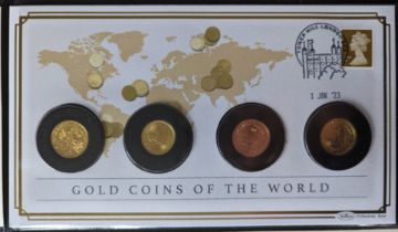 A Harrington & Byrne 2023 Gold Coins of the World Four-Sovereign Cover Collection, with COA