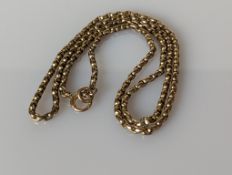 A 9ct yellow gold neck chain, 53 cm, clasp good, 9.3g
