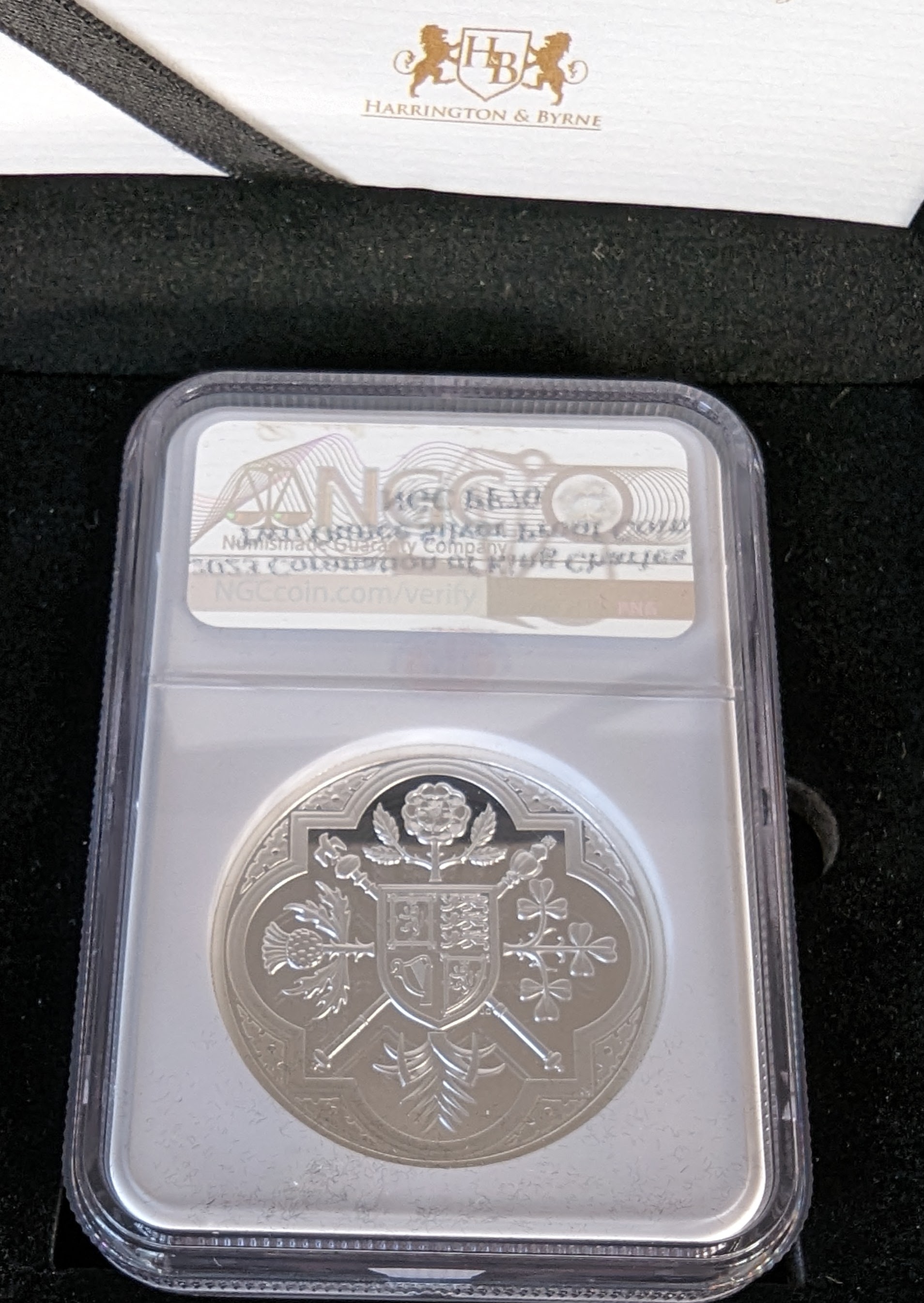 A 2023 Tristan Da Cunha Silver Proof 5oz £25 AND 2oz £5 coin "Charles III Coronation" NGC Graded - Image 4 of 5