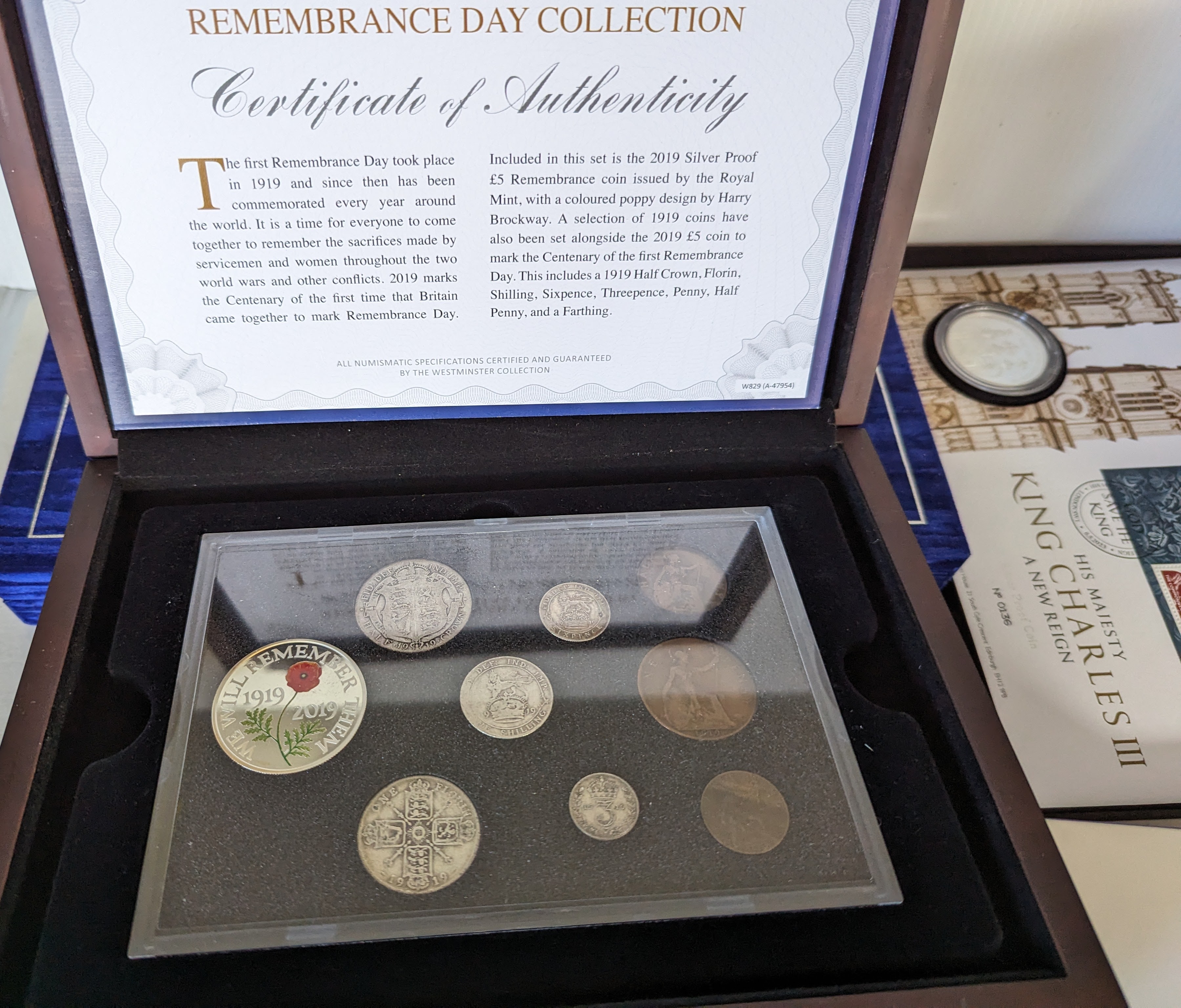 HRH Prince Charles 70th Birthday Heritage Coin and Stamp Set, limited edition no. 210/499 - Image 6 of 7