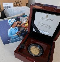 The Royal Mint The Queen's Reign, Charity and Patronage, 2022 UK 1/4 oz Gold Proof Coin, with COA