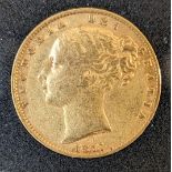 A cased Victorian full gold sovereign, Sydney mint, 1877, with outer box