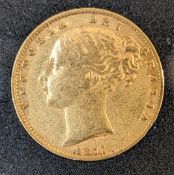 A cased Victorian full gold sovereign, Sydney mint, 1877, with outer box