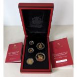 The East India Company Coronation of King Charles III, 2023 Guinea Collection, Gold Proof 5 Coin set