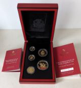 The East India Company Coronation of King Charles III, 2023 Guinea Collection, Gold Proof 5 Coin set
