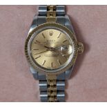 A Rolex lady's Oyster Perpetual Datejust automatic Chronometer wristwatch, model 69193
