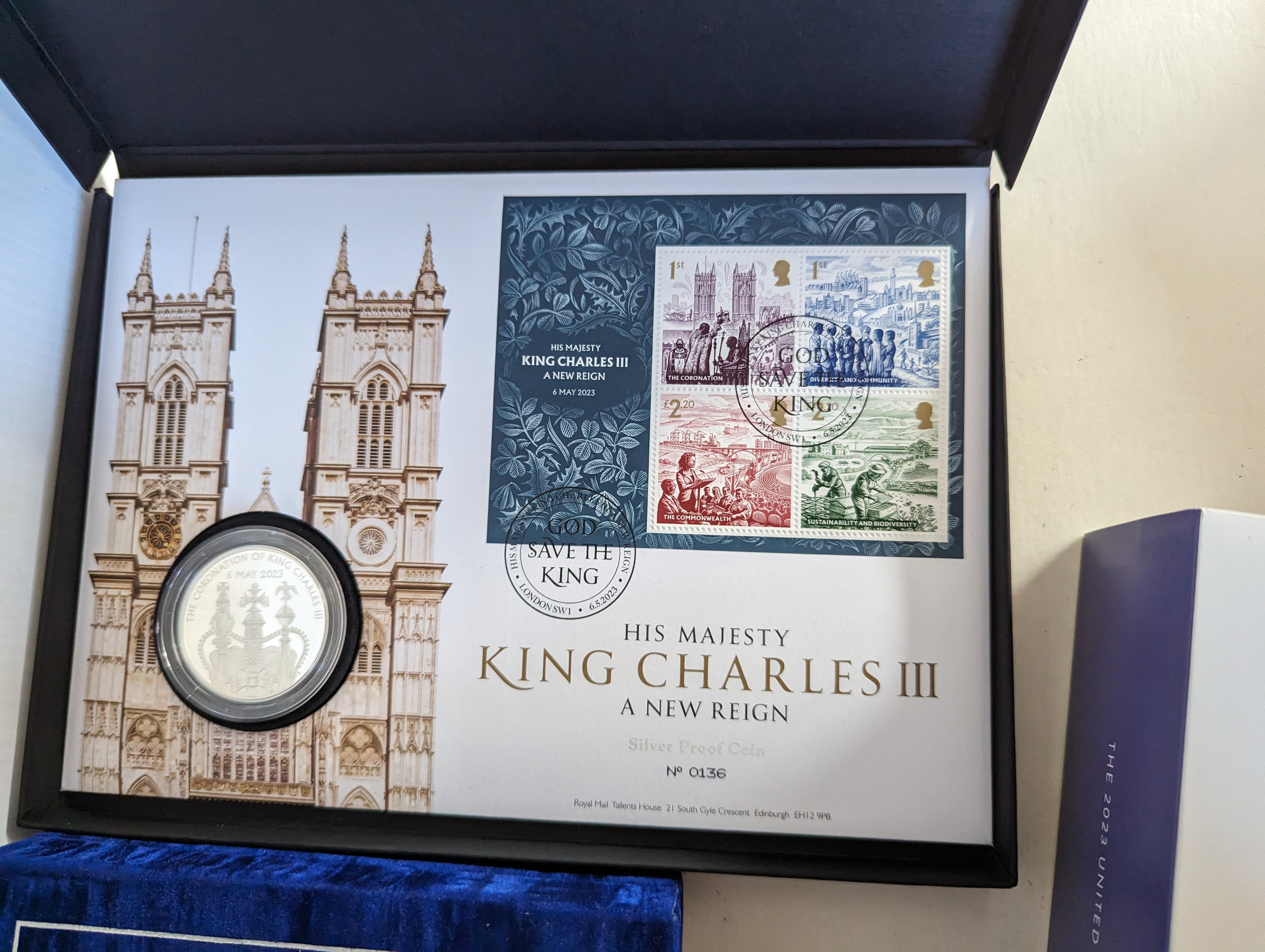 HRH Prince Charles 70th Birthday Heritage Coin and Stamp Set, limited edition no. 210/499 - Image 7 of 7