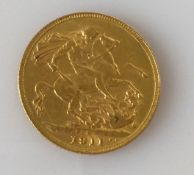 A George V gold full sovereign, 1911