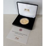 A Harrington & Byrne 2023 King Charles III Coronation Tristan da Cunha 5oz Gold Proof Coin