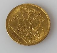 A George V half gold sovereign, 1914