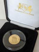A cased Harrington & Byrne, 2024 80th Anniversary D-Day Gold Proof Sovereign Coin