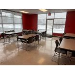 LOT CAFETERIA, (8) TABLES, (25) CHAIRS [TROIS RIVIERES]*PLEASE NOTE, EXCLUSIVE RIGGING FEE OF $300 W
