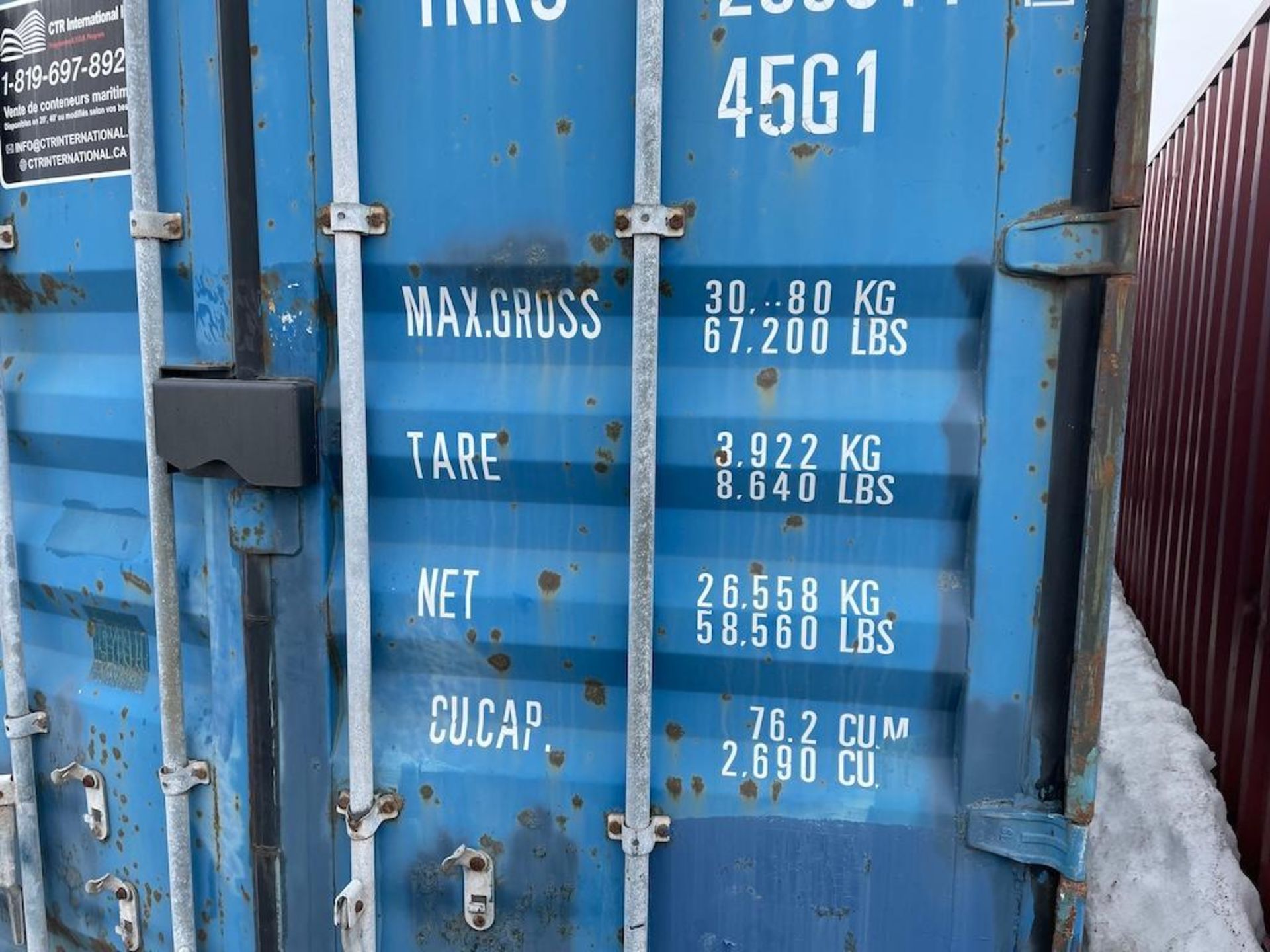 40 FT SEA CONTAINER, EXCLUDING CONTENTS, DELAYED PICK UP UNTIL MAY 13 [15] [TROIS RIVIERES] *PLEASE - Image 3 of 4