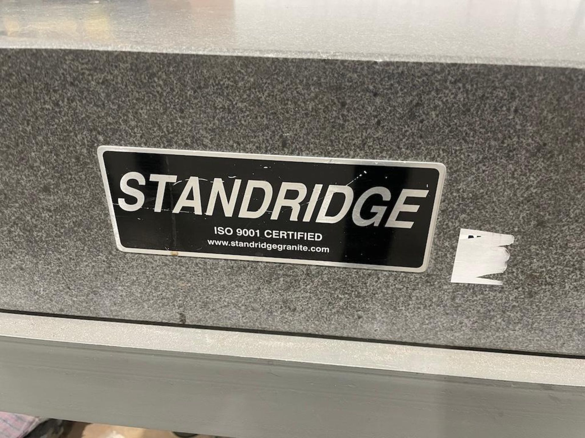 STANDRIDGE GRANITE PRECISION PLATE 48 X 36 X 6 IN, ON PORTABLE STEEL FRAME [TROIS RIVIERES] *PLEASE - Image 2 of 3