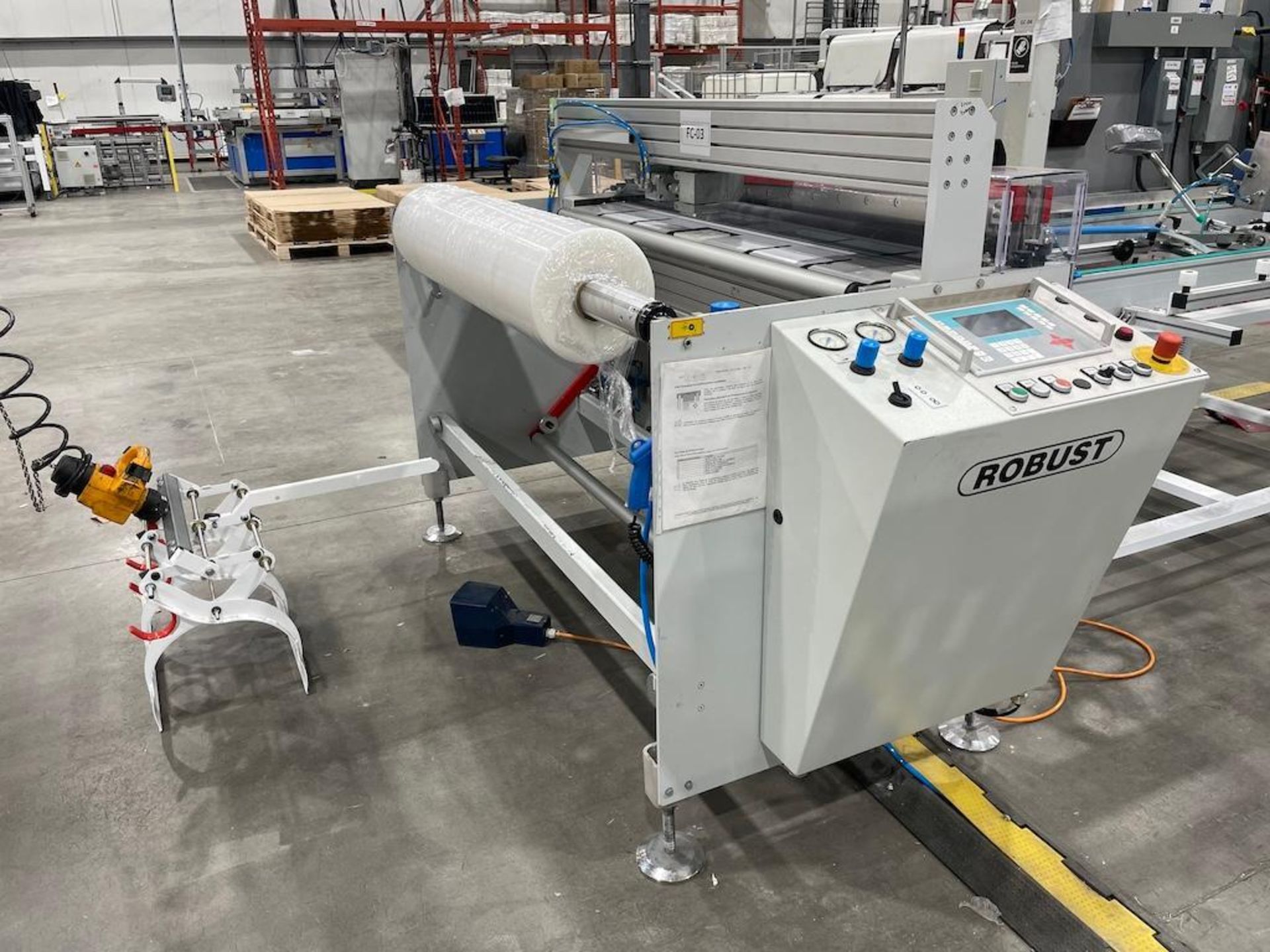 2010 ROBUST LQL15 FOIL CUTTER, 60" ROLLS, SN 81800075 [FC03], ROLL GRABBER W GORBEL 1/2 TON CRANE, 9 - Image 2 of 6