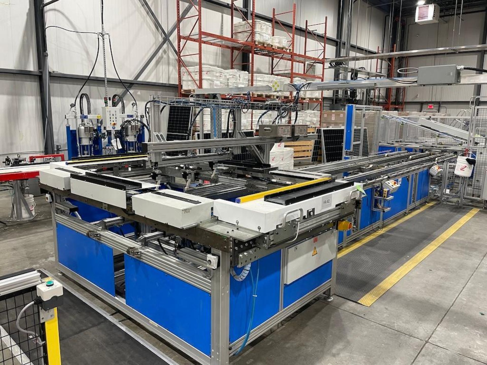 MINITEC INFEED SUCTION CUP CONVEYOR SYSTEM [WB40], FRAMING STATION W (2) CEIA ATN POWER CUBE 45A IND