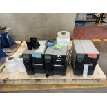 LOT (3) ZEBRA ZM400 LABEL PRINTERS W LABELS [TROIS RIVIERES] *PLEASE NOTE, EXCLUSIVE RIGGING FEE OF