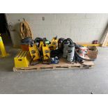 LOT: SKID W FANS, PROVAC, VACUUM CLEANERS [TROIS RIVIERES] *PLEASE NOTE, EXCLUSIVE RIGGING FEE OF $5