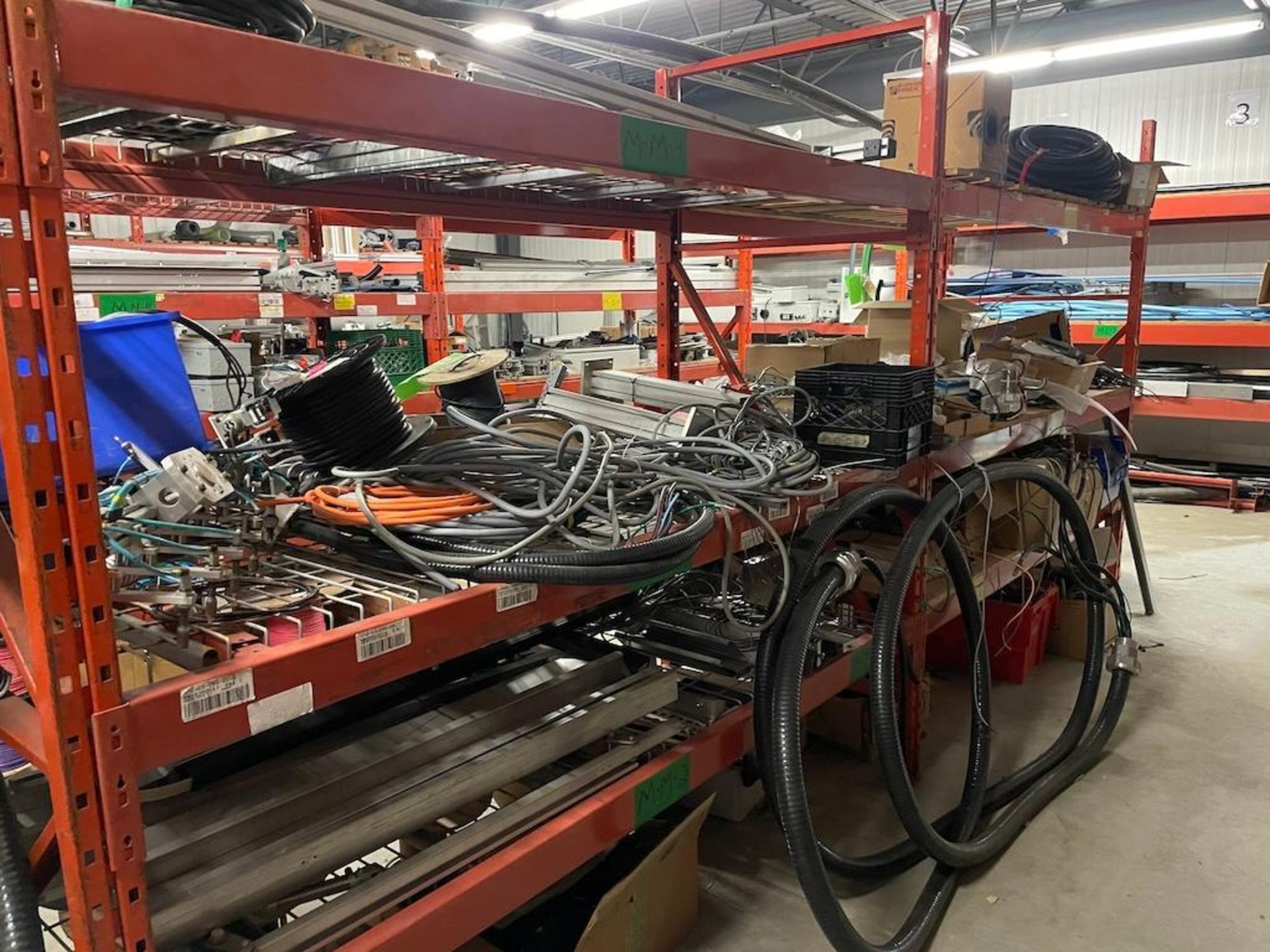 LOT STORES INVENTORY ROOM ON SECOND LEVEL, INCLUDING ALL PARTS, WIRING, FRAMING, CONTROL BOXES, 15 S - Image 5 of 16