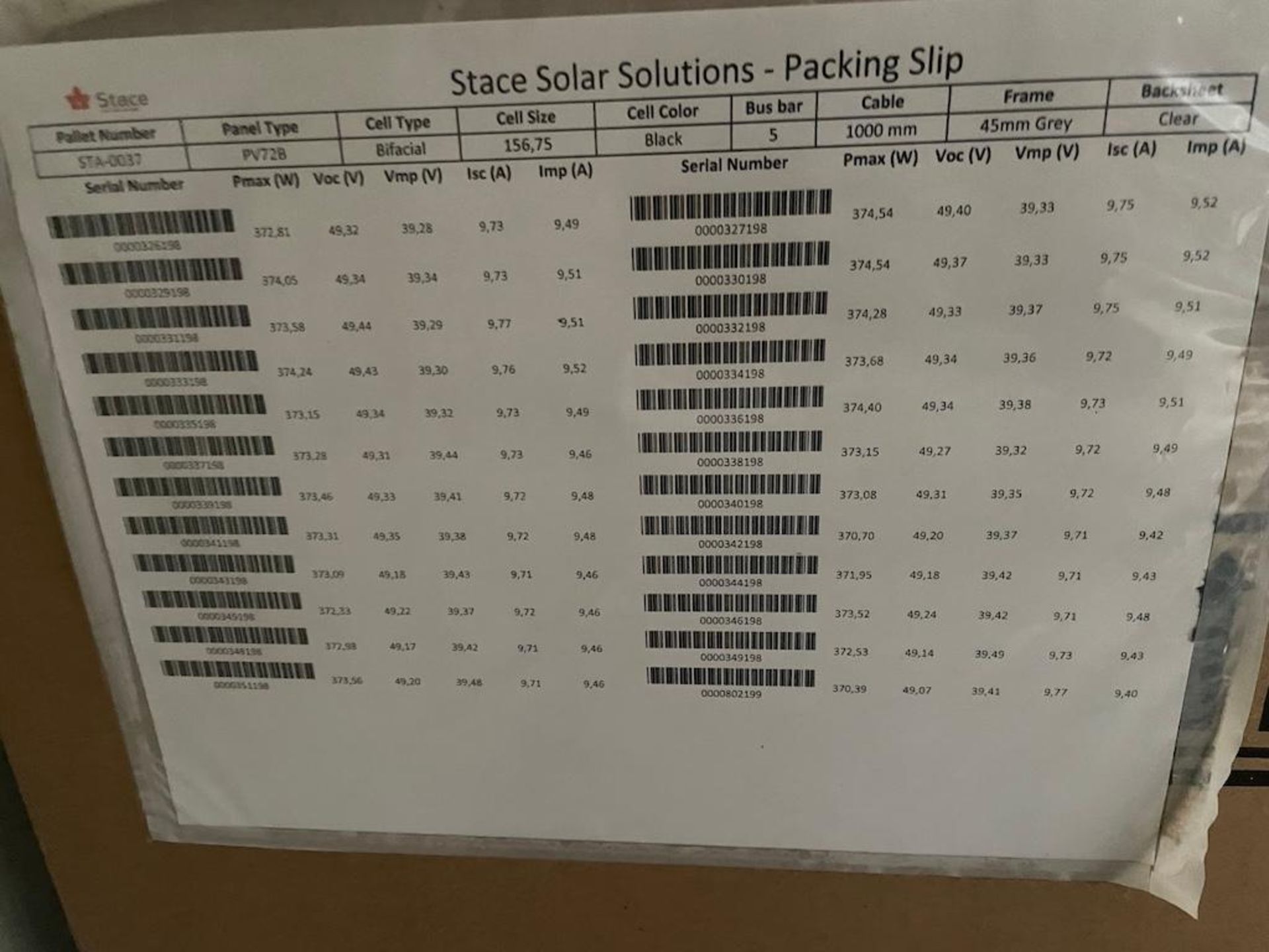 LOT OF APPROX 6,075 UNITS 370W SOLAR PANELS, INCLUDING: APPROX 5,760 UNITS IN SEA CONTAINERS (APPROX - Image 18 of 40