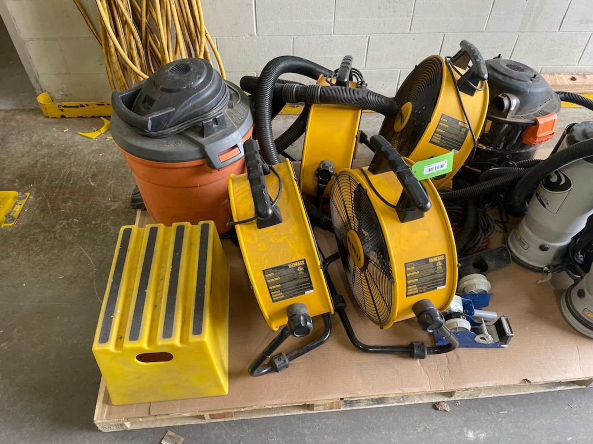 LOT: SKID W FANS, PROVAC, VACUUM CLEANERS [TROIS RIVIERES] *PLEASE NOTE, EXCLUSIVE RIGGING FEE OF $5 - Image 2 of 3