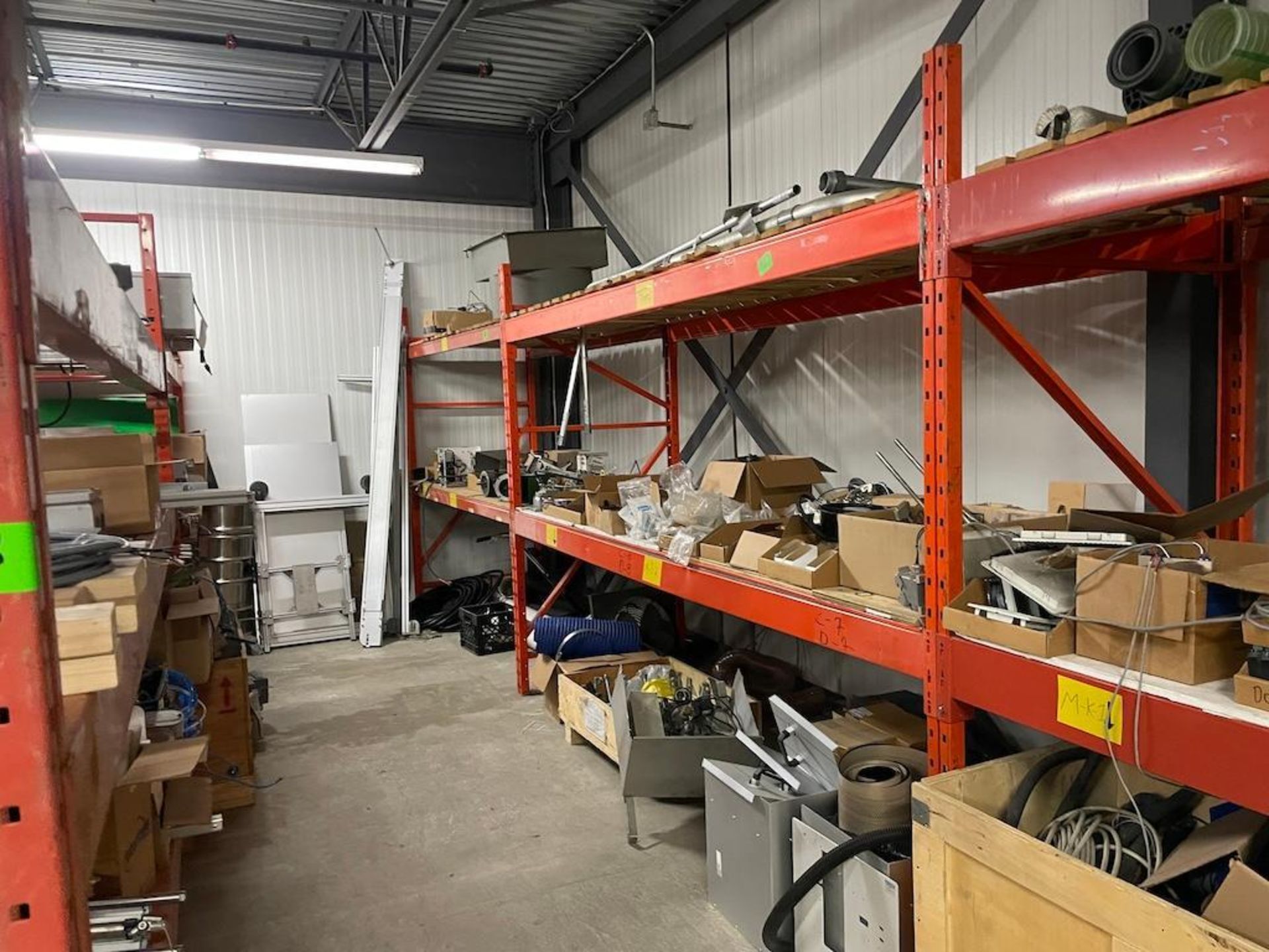 LOT STORES INVENTORY ROOM ON SECOND LEVEL, INCLUDING ALL PARTS, WIRING, FRAMING, CONTROL BOXES, 15 S - Image 14 of 16