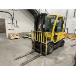 HYSTER FORKLIFT 6,550 LB CAPACITY, MODEL H70, 3 STAGE MAST, SIDE SHIFT, 181 IN LIFT HEIGHT, CAB, 3,3