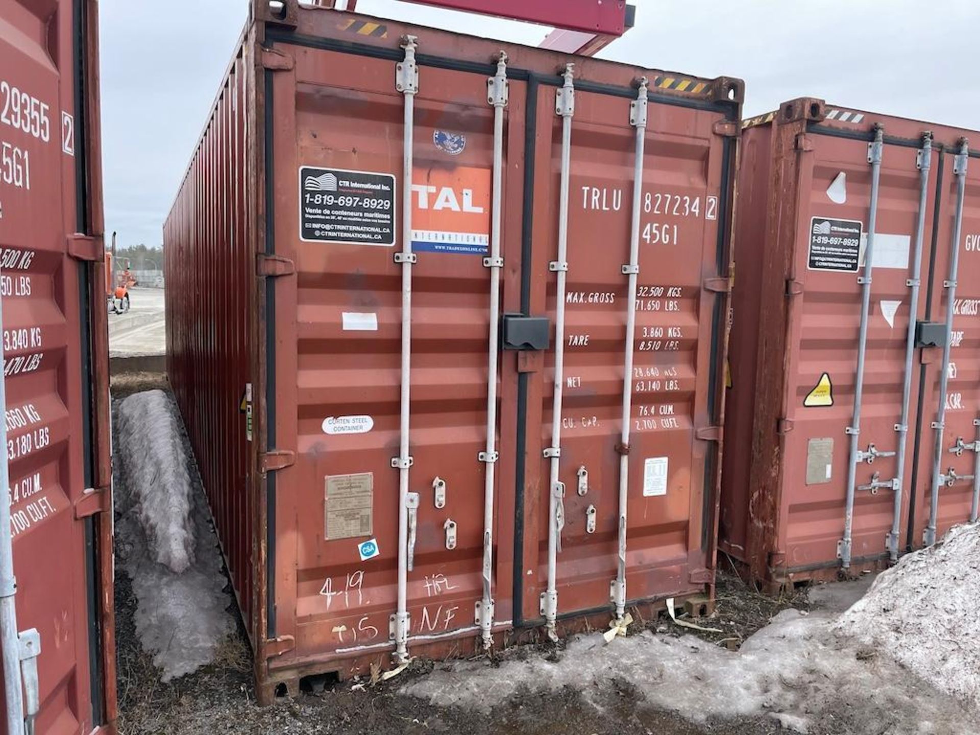 40 FT SEA CONTAINER, EXCLUDING CONTENTS, DELAYED PICK UP UNTIL MAY 13 [2] [TROIS RIVIERES] *PLEASE N