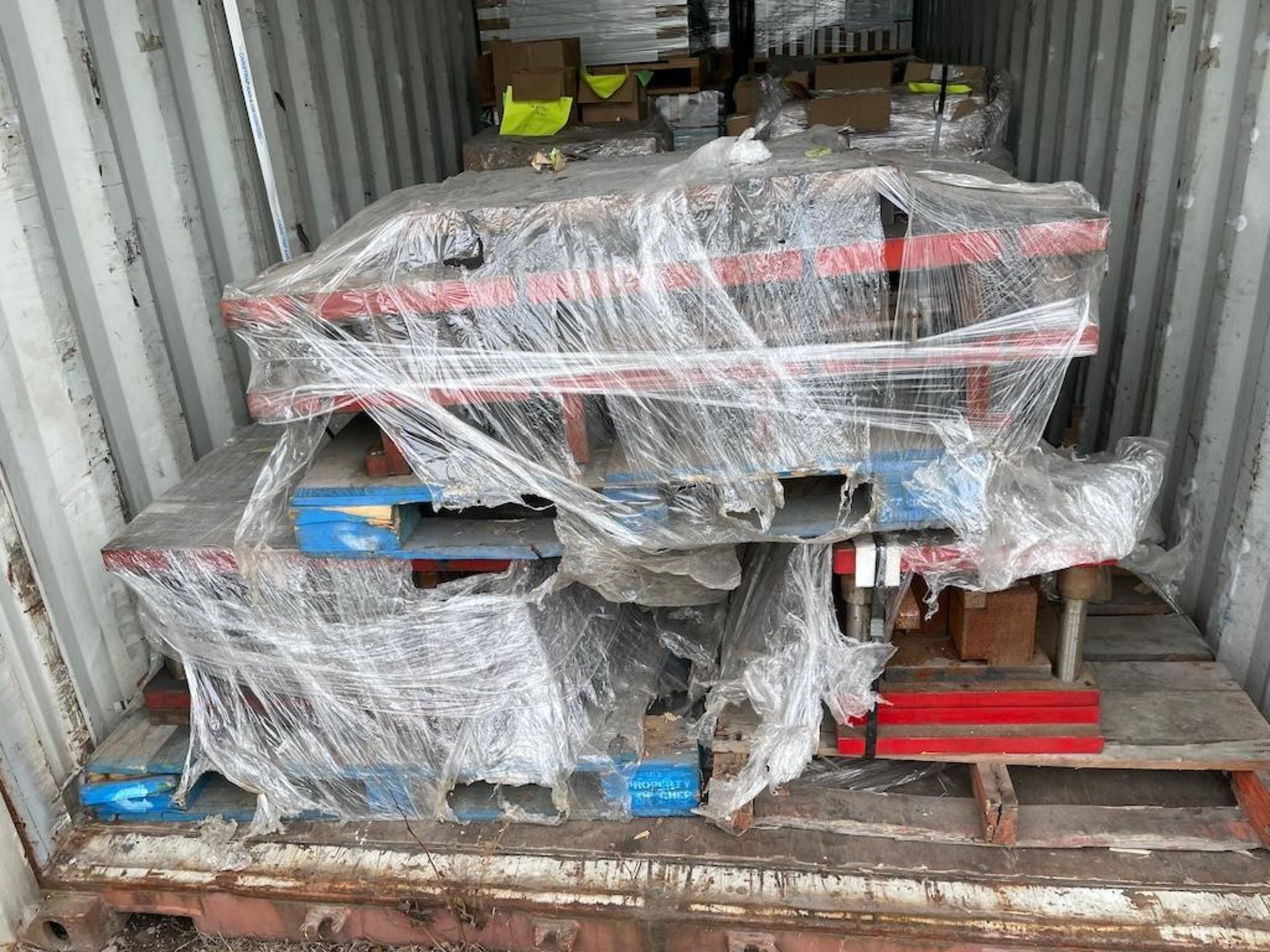 LOT ASSORTED ALUMINUM, EXTRUSIONS, COMPONENTS IN BOXES,(3) SKIDS OF HEAVY DUTY DIES, FRAMES [IN CONT - Image 11 of 17